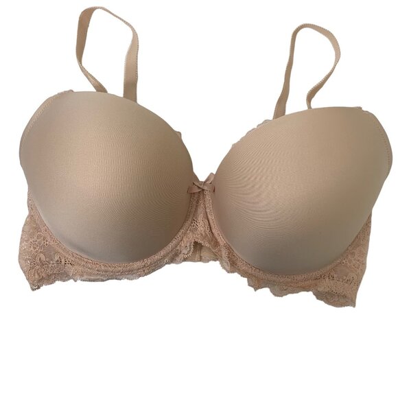 Mi ér si dé Full Coverage Lace Trim Underwired Bra in Beige - Size 38DDD - Picture 1 of 7